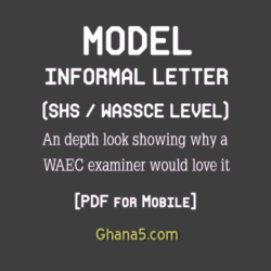 English Language Model Informal Letter tutorial SHS WASSCE